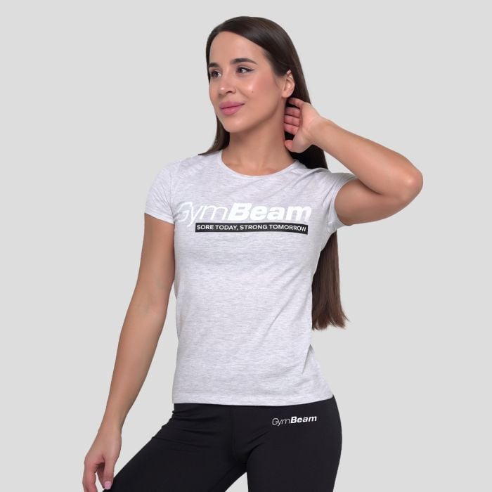 T-Shirt da Donna Strong Tomorrow Grey - GymBeam L