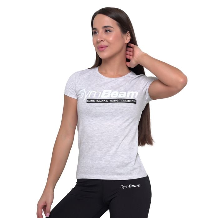 T-Shirt da Donna Strong Tomorrow Grey - GymBeam L