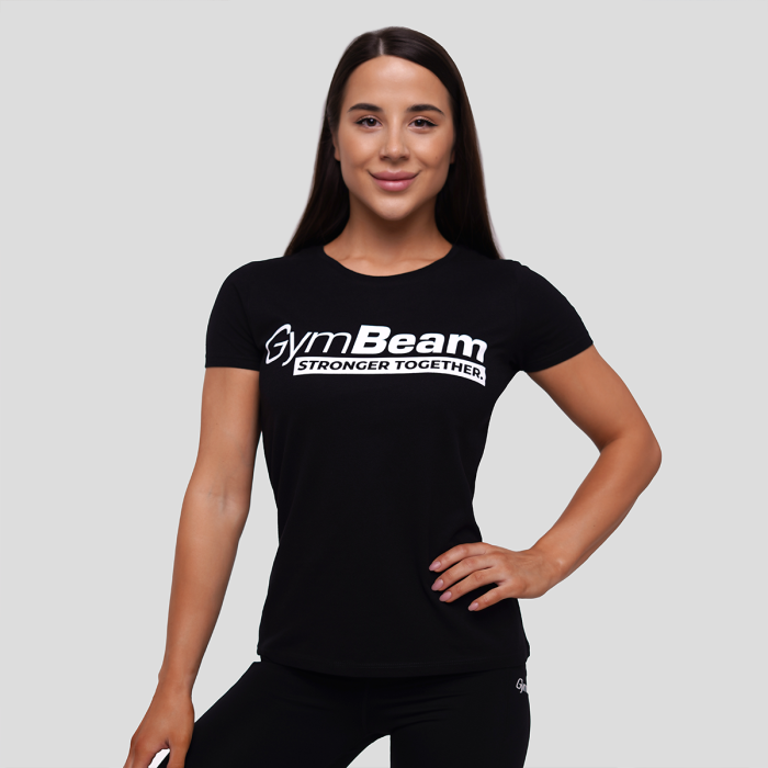 T-Shirt da Donna Stronger Together Black - GymBeam