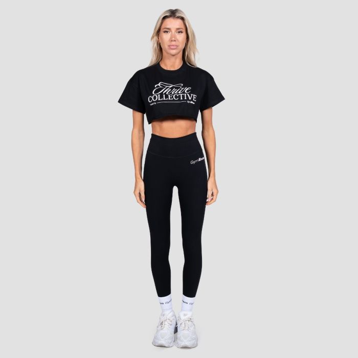 Crop Top Thrive Black - GymBeam L