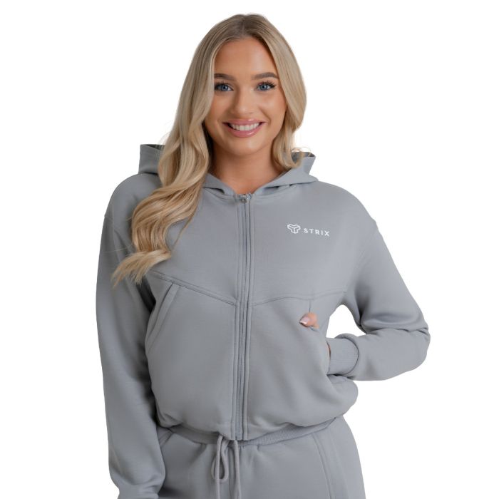 Felpa con Cappuccio Zip-Up da Donna ZOA Smoke - STRIX XL