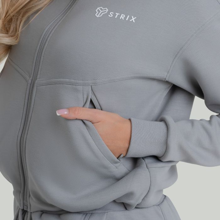 Felpa con Cappuccio Zip-Up da Donna ZOA Smoke - STRIX XL