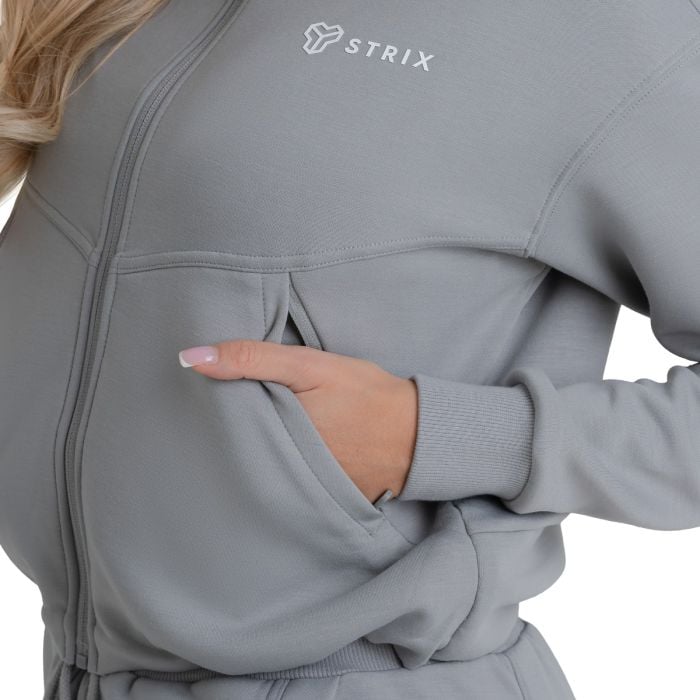 Felpa con Cappuccio Zip-Up da Donna ZOA Smoke - STRIX XL
