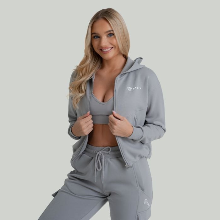 Felpa con Cappuccio Zip-Up da Donna ZOA Smoke - STRIX XL