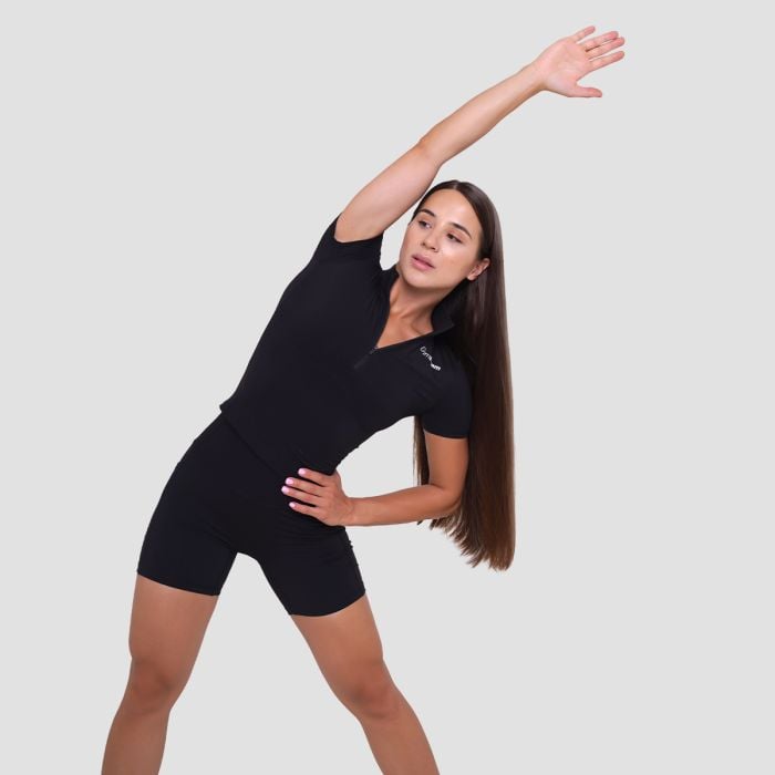 T-Shirt Cropped Ignite da Donna Black - GymBeam XL