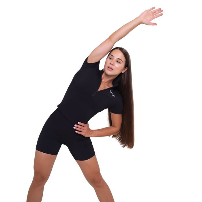 T-Shirt Cropped Ignite da Donna Black - GymBeam XL