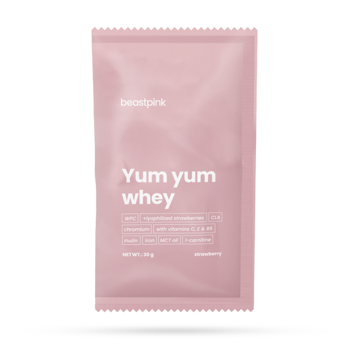 Yum Yum Whey Sample - BeastPink 30 g - Cioccolato - Nocciole