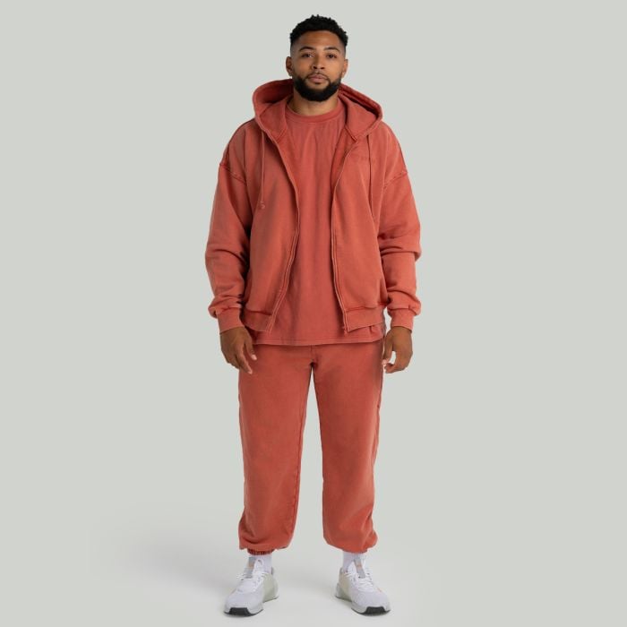 Felpa con Cappuccio e Zip Slavata Terra - STRIX XXL