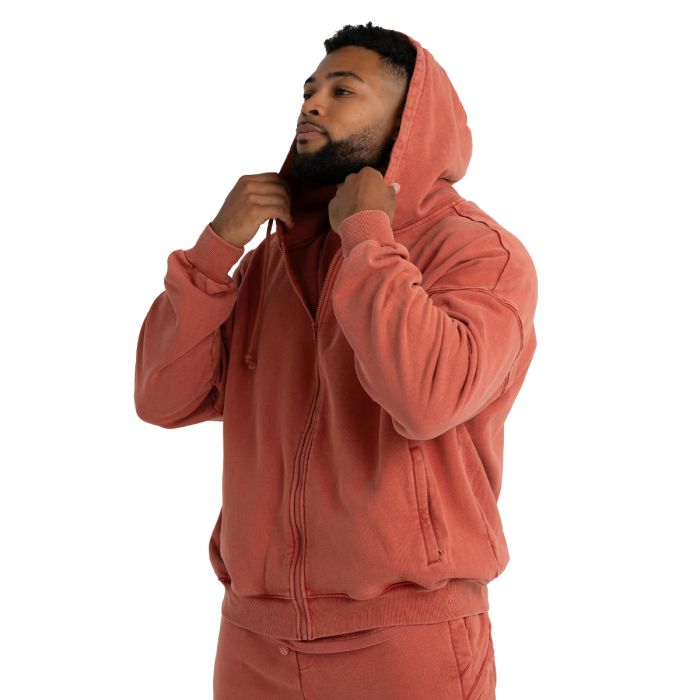 Felpa con Cappuccio e Zip Slavata Terra - STRIX XXL