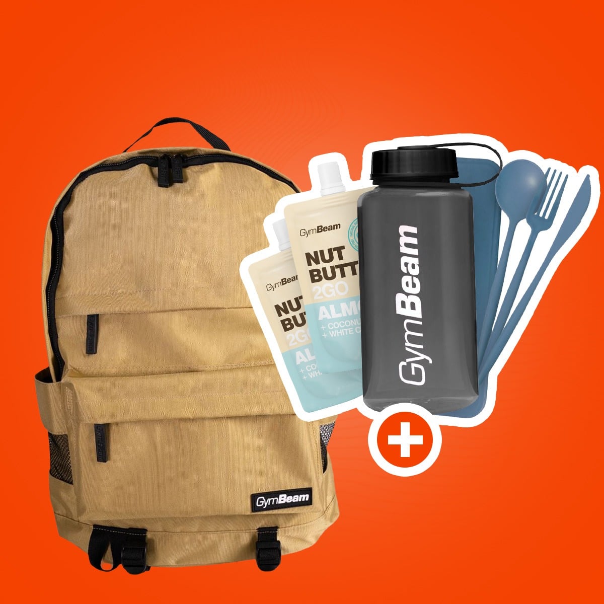 Zaino Multifunzionale Agile da 25L Khaki - GymBeam + OMAGGI