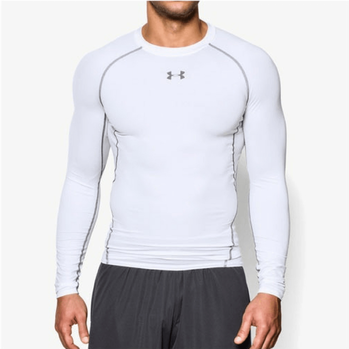 HG Armour LS Compression T-Shirt White - Under Armour