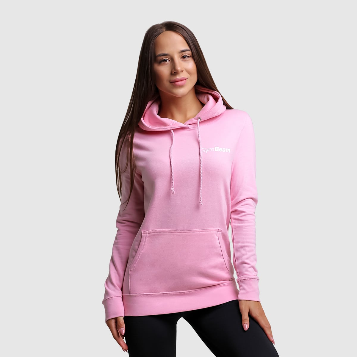 Felpa PRO con cappuccio da donna / Baby pink - GymBeam