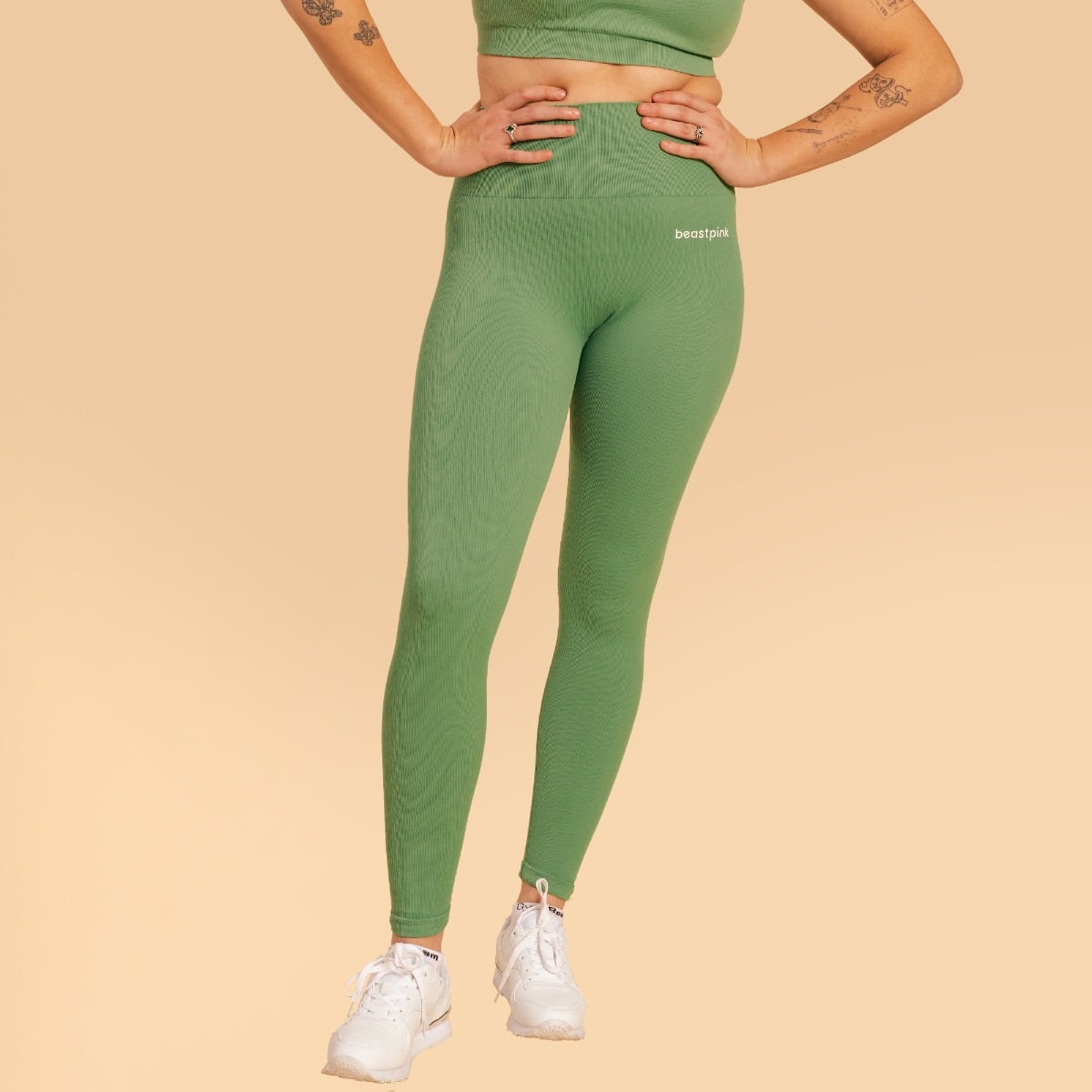 Leggings da Donna Hyper Olivine - BeastPink