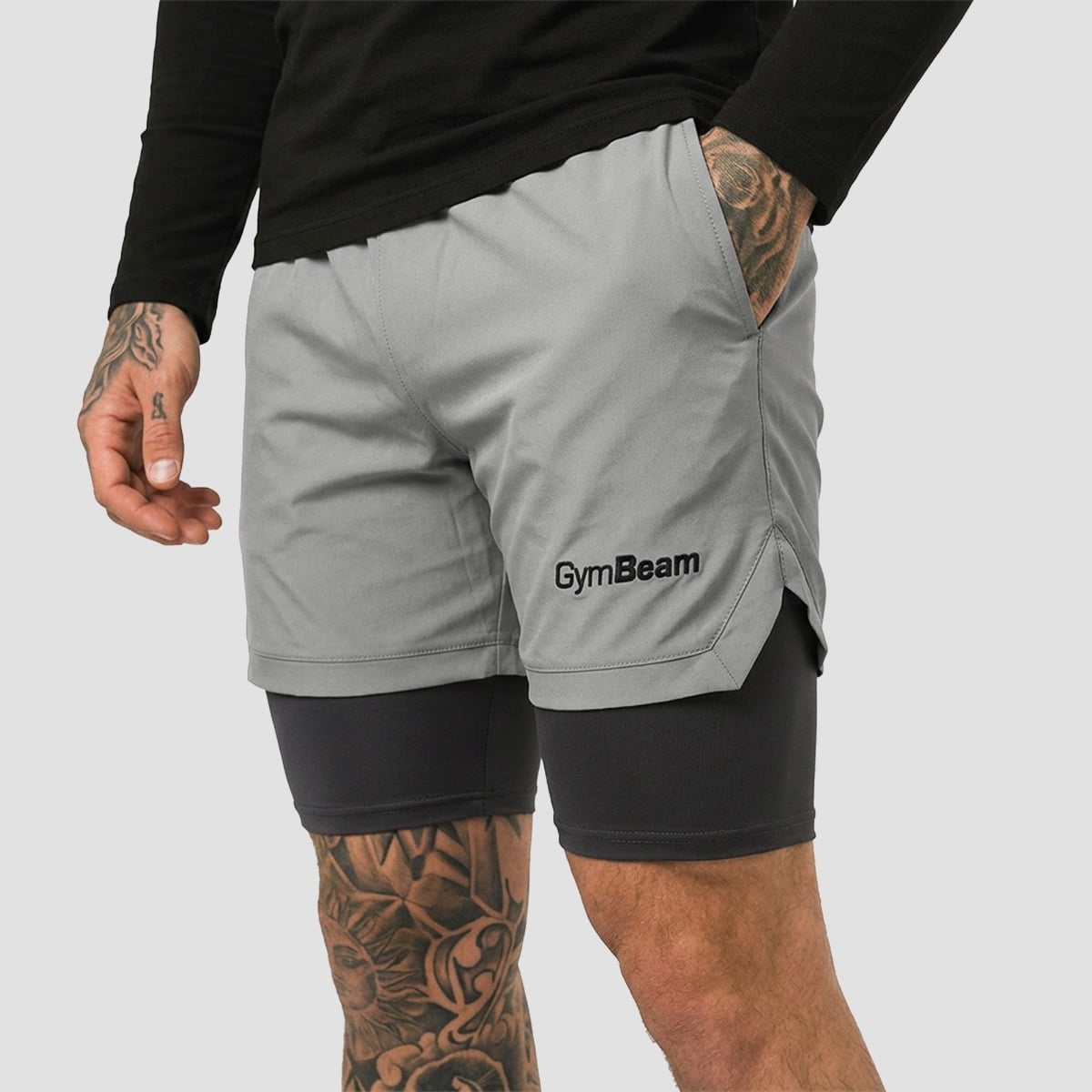 Pantaloncini 2in1 Iron-Smoke - GymBeam