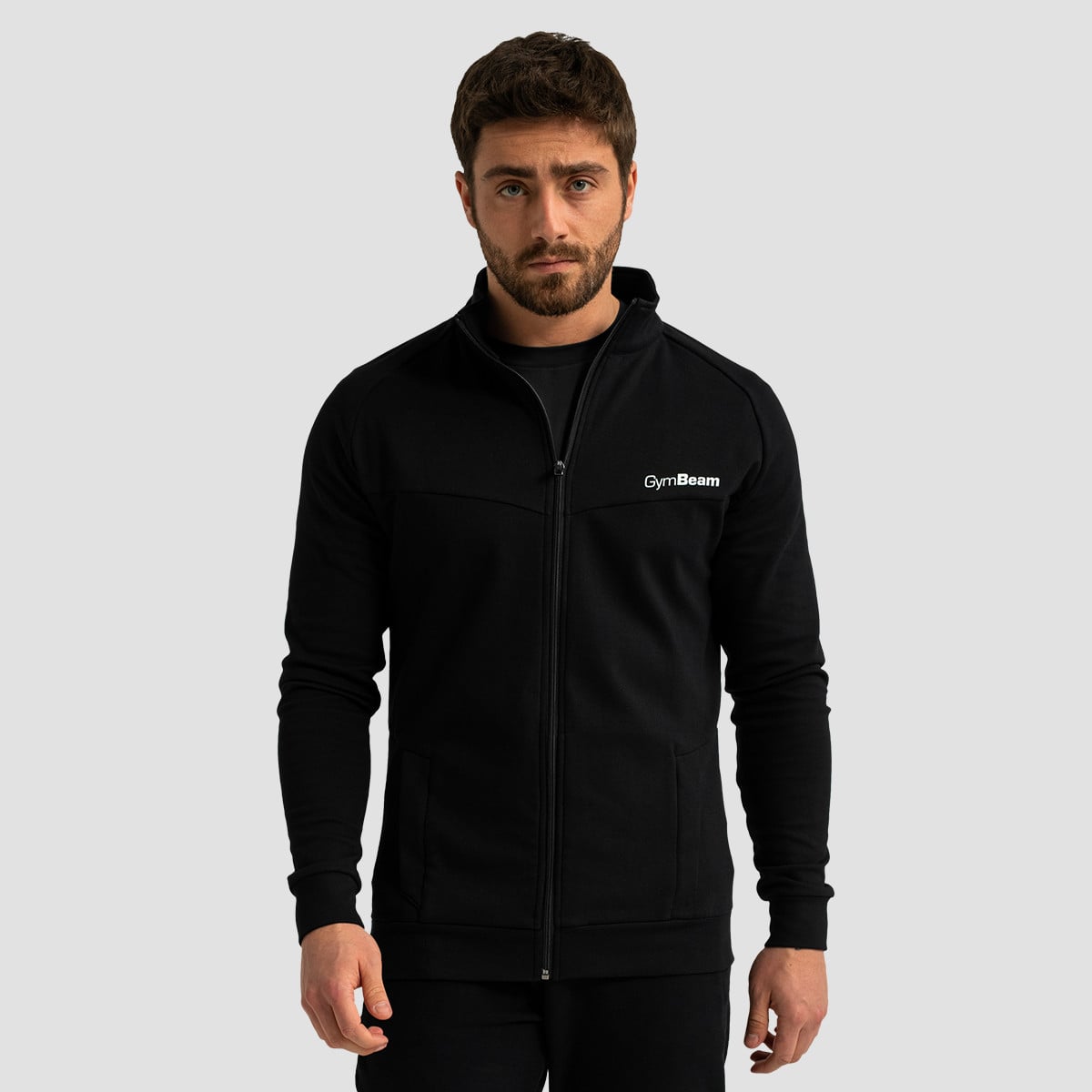 Felpa con Zip Limitless Black - GymBeam
