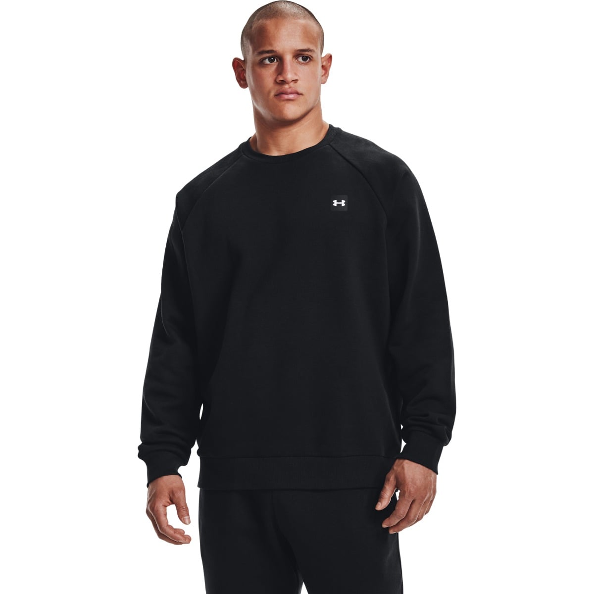 Felpa da uomo Rival Fleece Crew Hoodie Nero - Under Armour