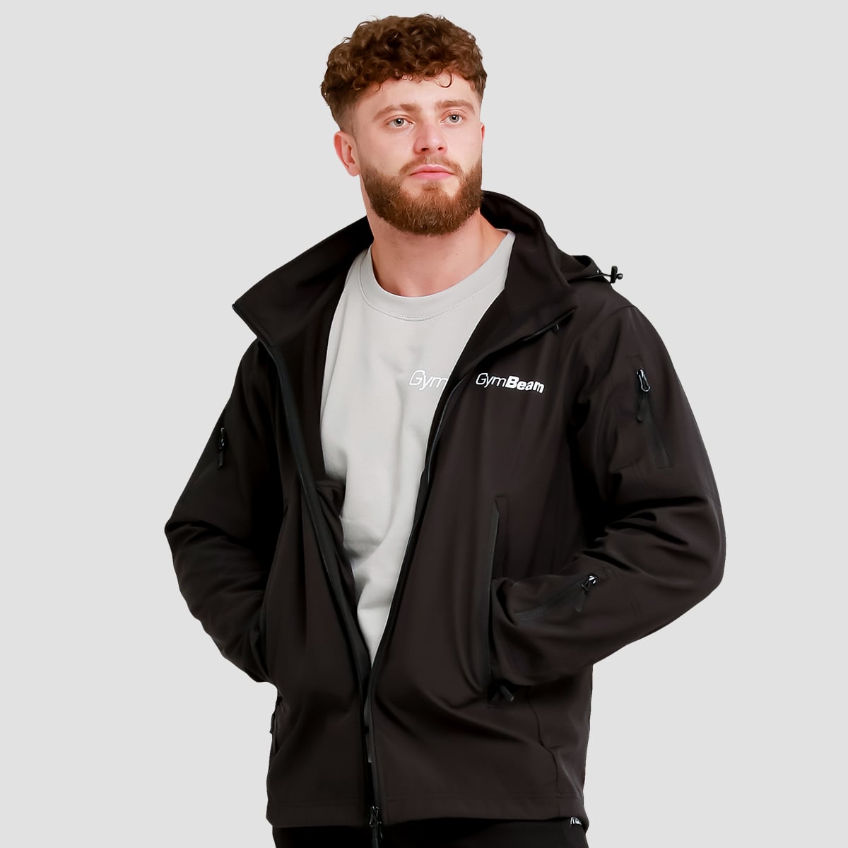 Giacca Softshell da Uomo Black - GymBeam