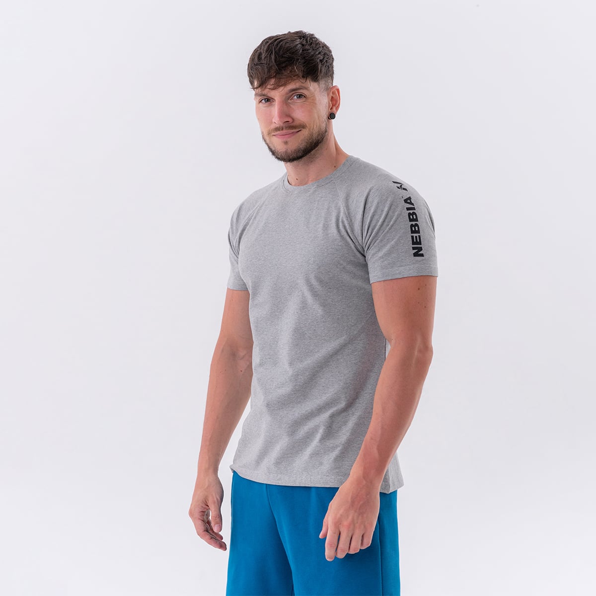 T-shirt Sporty Fit Essentials da Uomo Light Grey - NEBBIA