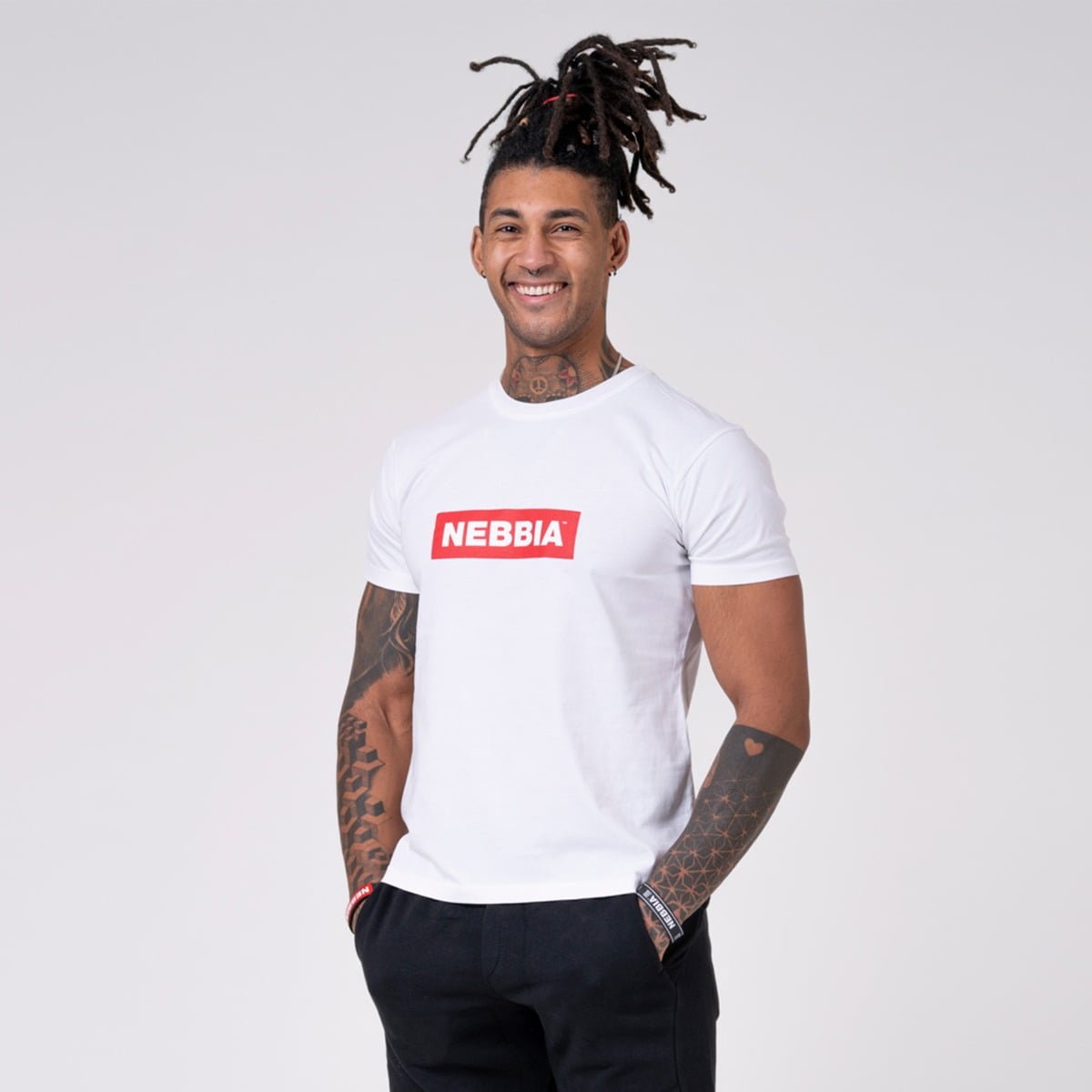 T-Shirt Basic da Uomo White - NEBBIA