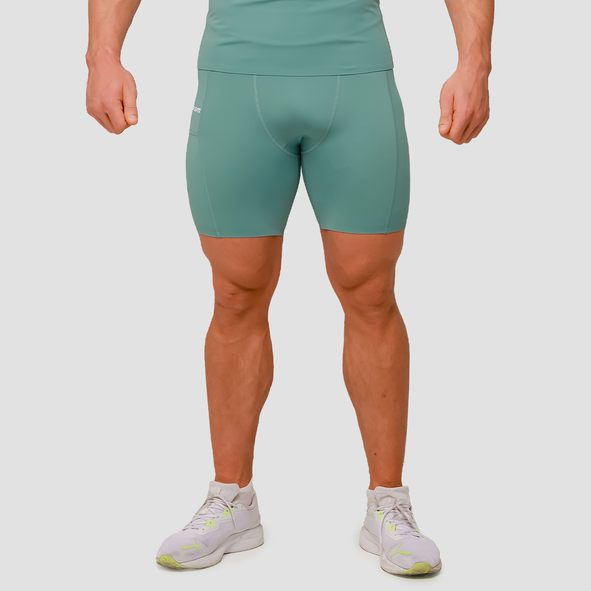 Pantaloncini a Compressione Media Blue - GymBeam