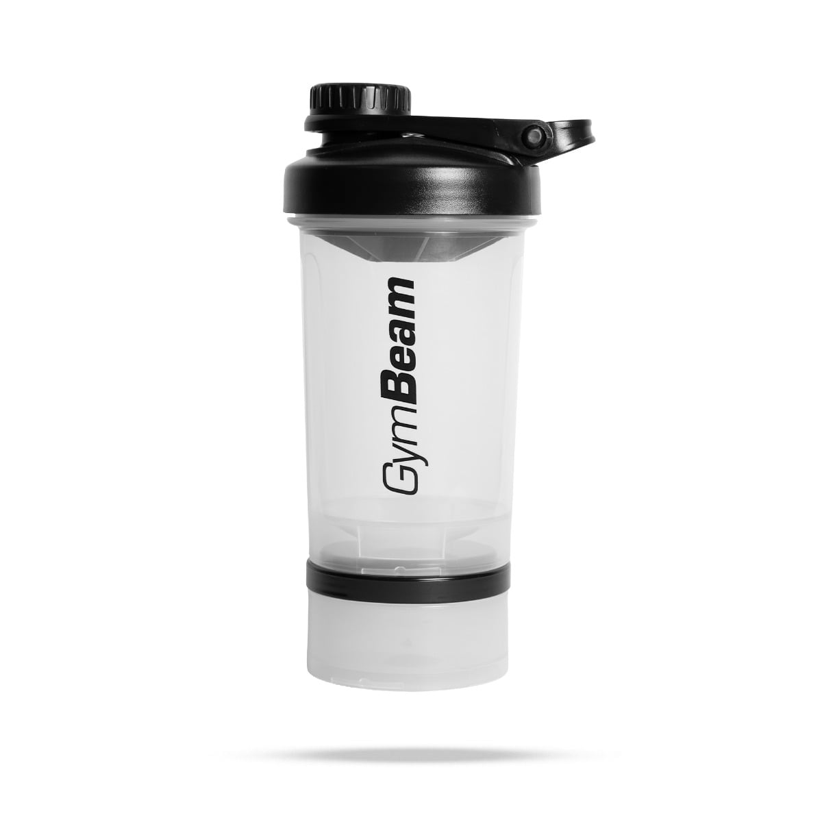 Shaker Multi-Storage 2in1 Trasparente 500ml - GymBeam