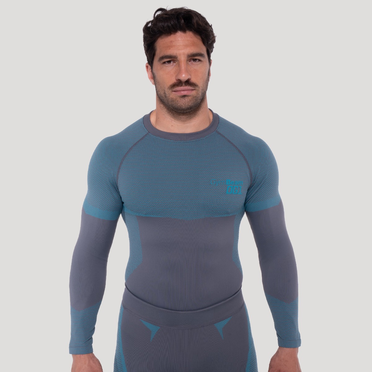 Maglia a Maniche Lunghe Seamless OG1 Grey/Blue - GymBeam