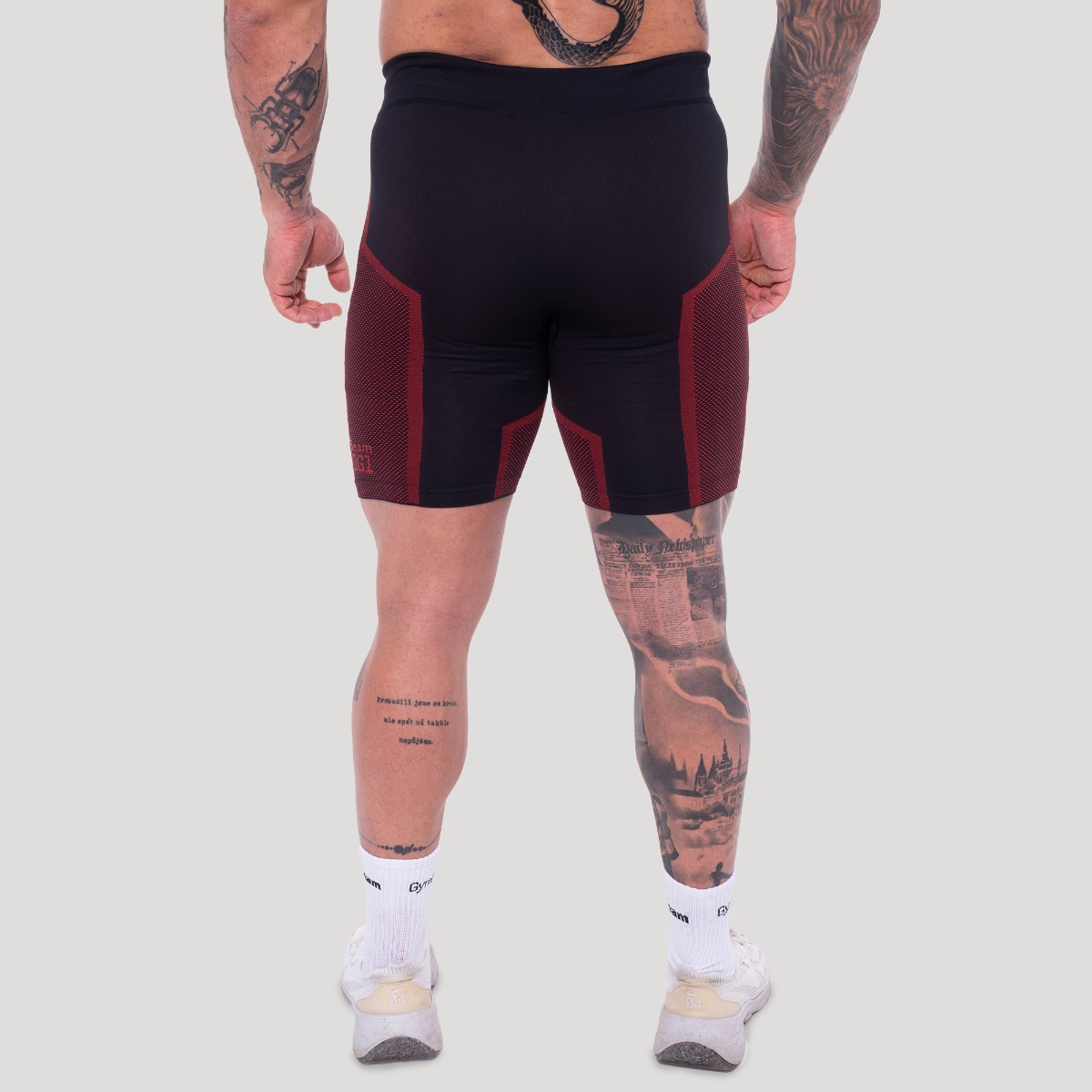 Pantaloncini Seamless OG1 Black/Red - GymBeam