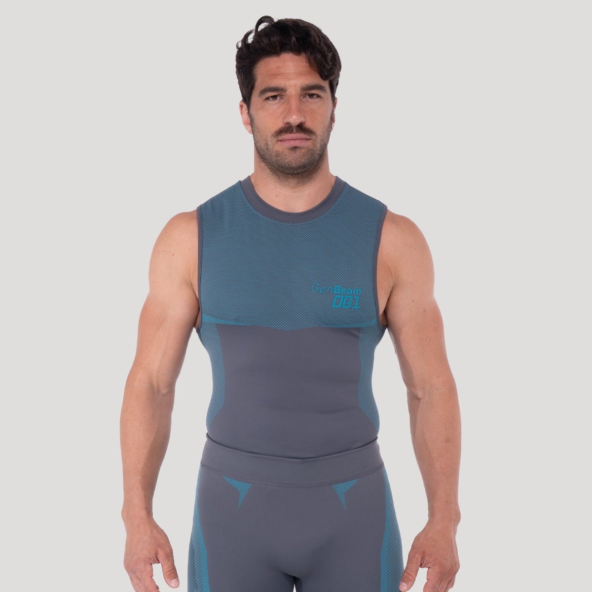 Canotta Seamless OG1 Grey/Blue - GymBeam