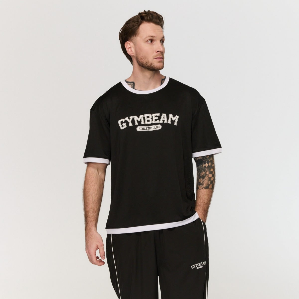 Maglietta Oversize Varsity Black - GymBeam