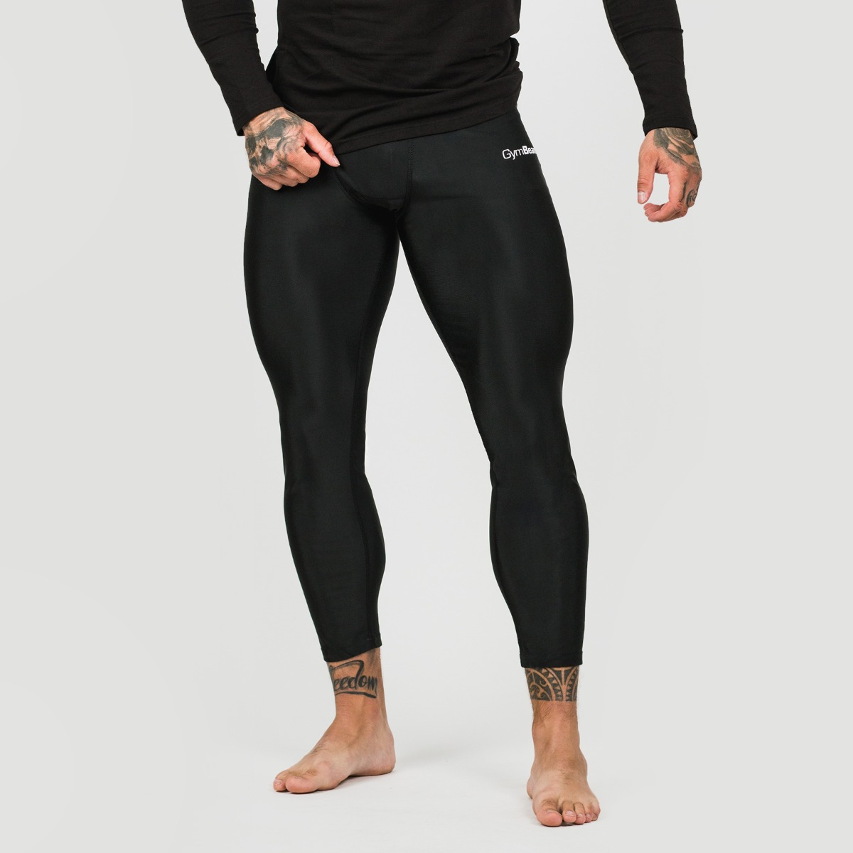 Leggings a Compressione da Uomo Black - GymBeam