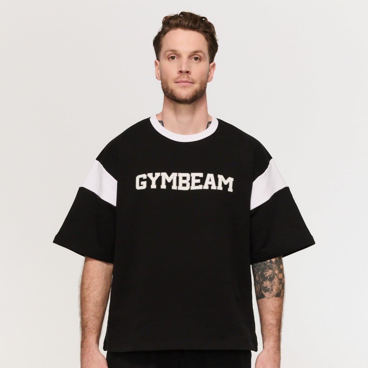 Maglietta Heavyweight Premium Varsity Black - GymBeam