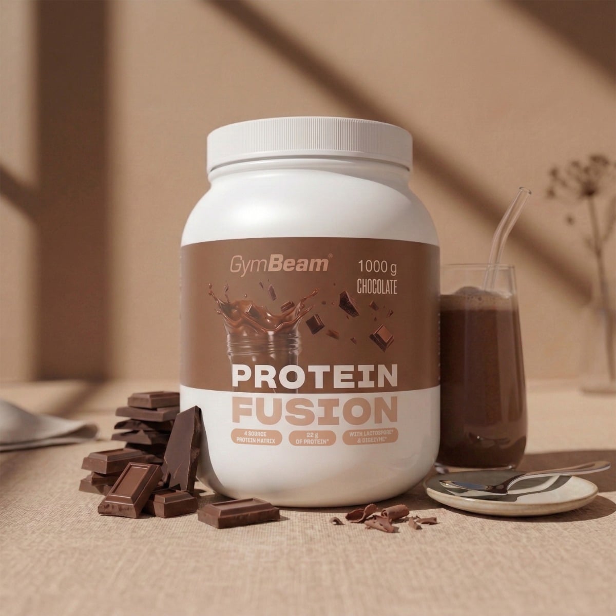 Protein Fusion - GymBeam + OMAGGI 1000 g - Cioccolato