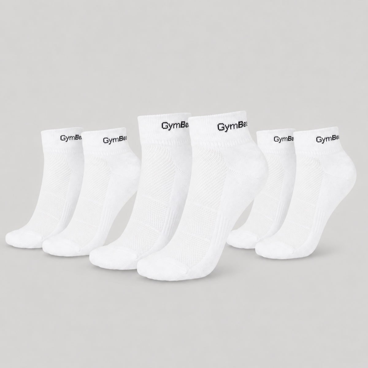 Calze Quarter 3Pack White - GymBeam