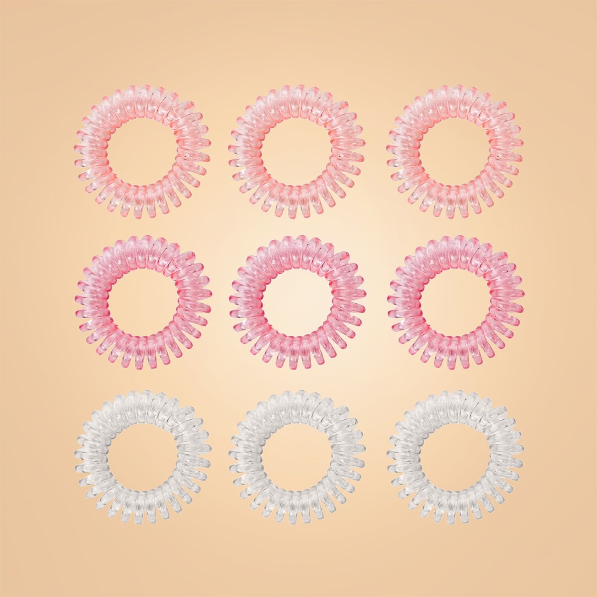 Set di Elastici per Capelli a Spirale Pink - BeastPink