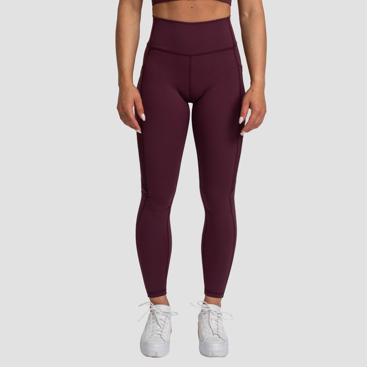Leggings da Donna Mesh Panel Eggplant - GymBeam