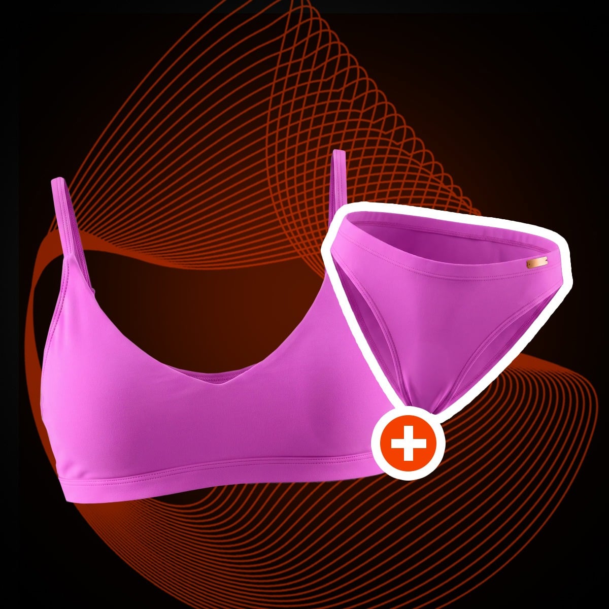 Top Bikini Sport Pink - GymBeam + OMAGGIO