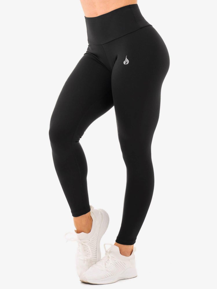 Leggings da Donna a Vita Alta Staples Black - Ryderwear