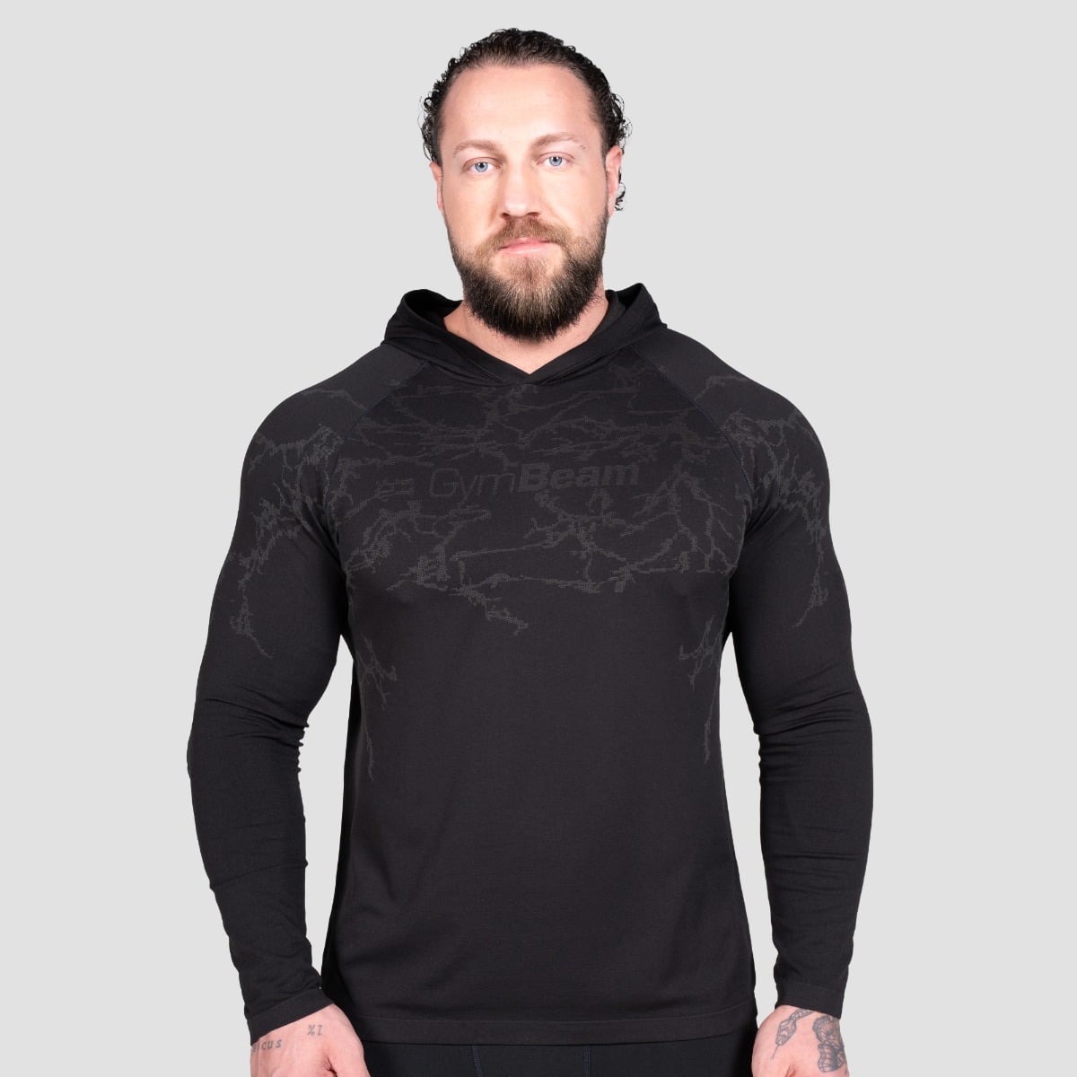Maglia a Maniche Lunghe Static Black - GymBeam