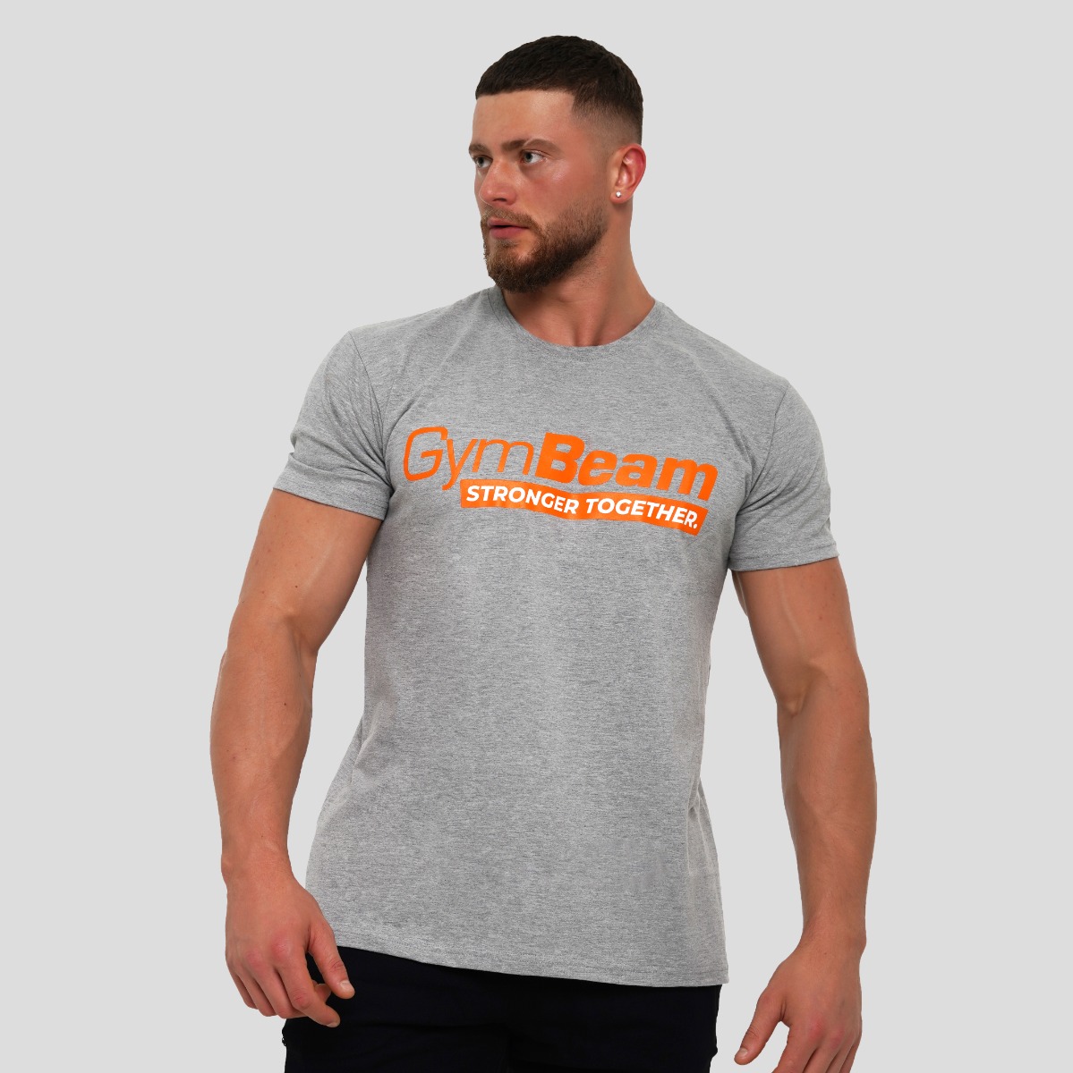 T-Shirt Stronger Together Grey - GymBeam