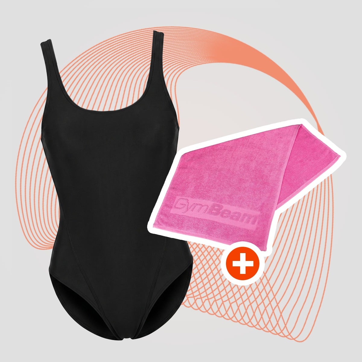 Costume da Bagno Intero Sport Black - GymBeam + OMAGGIO