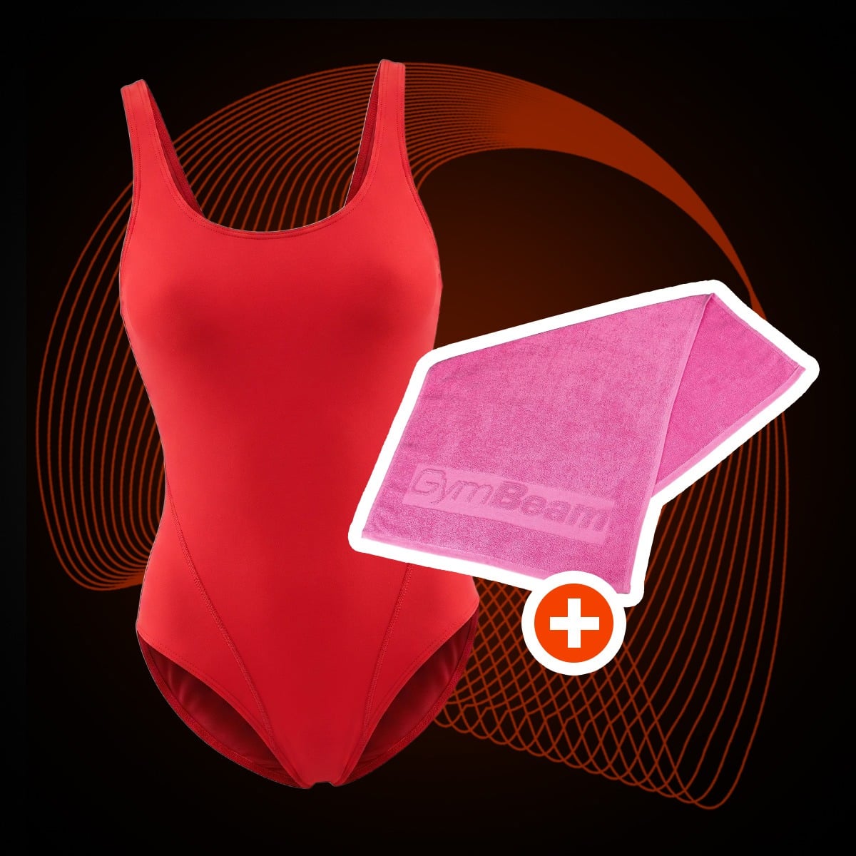 Costume da Bagno Intero Sport Red - GymBeam + OMAGGIO