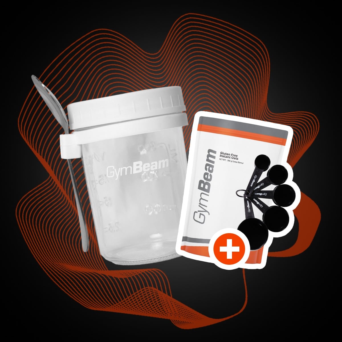 Tazza da Colazione White 350 ml - GymBeam + OMAGGI