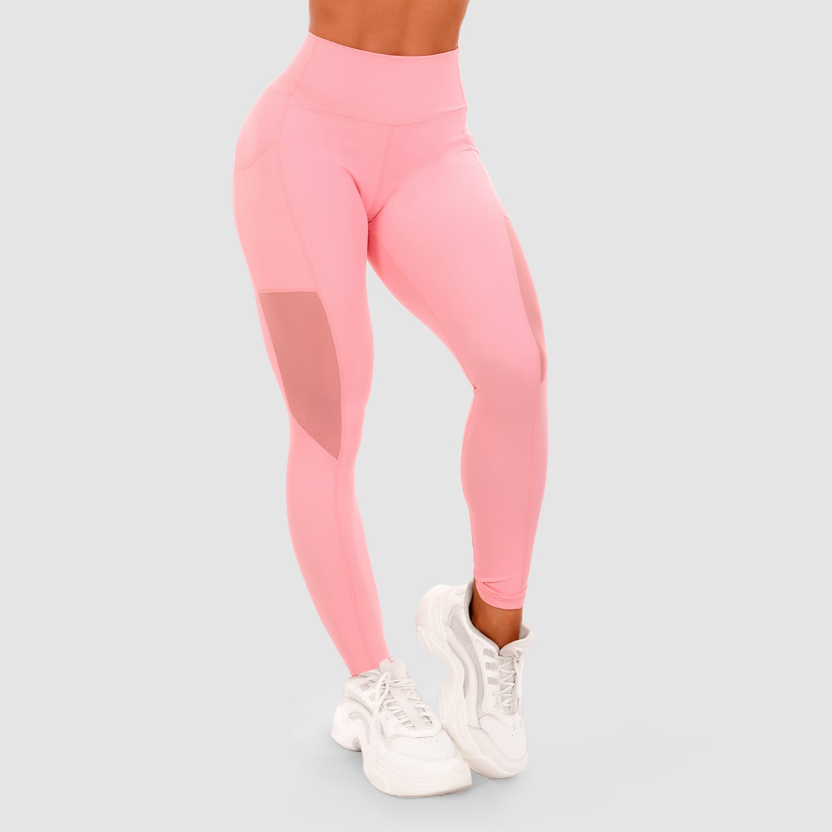 Leggings da Donna Mesh Panel Pink - GymBeam