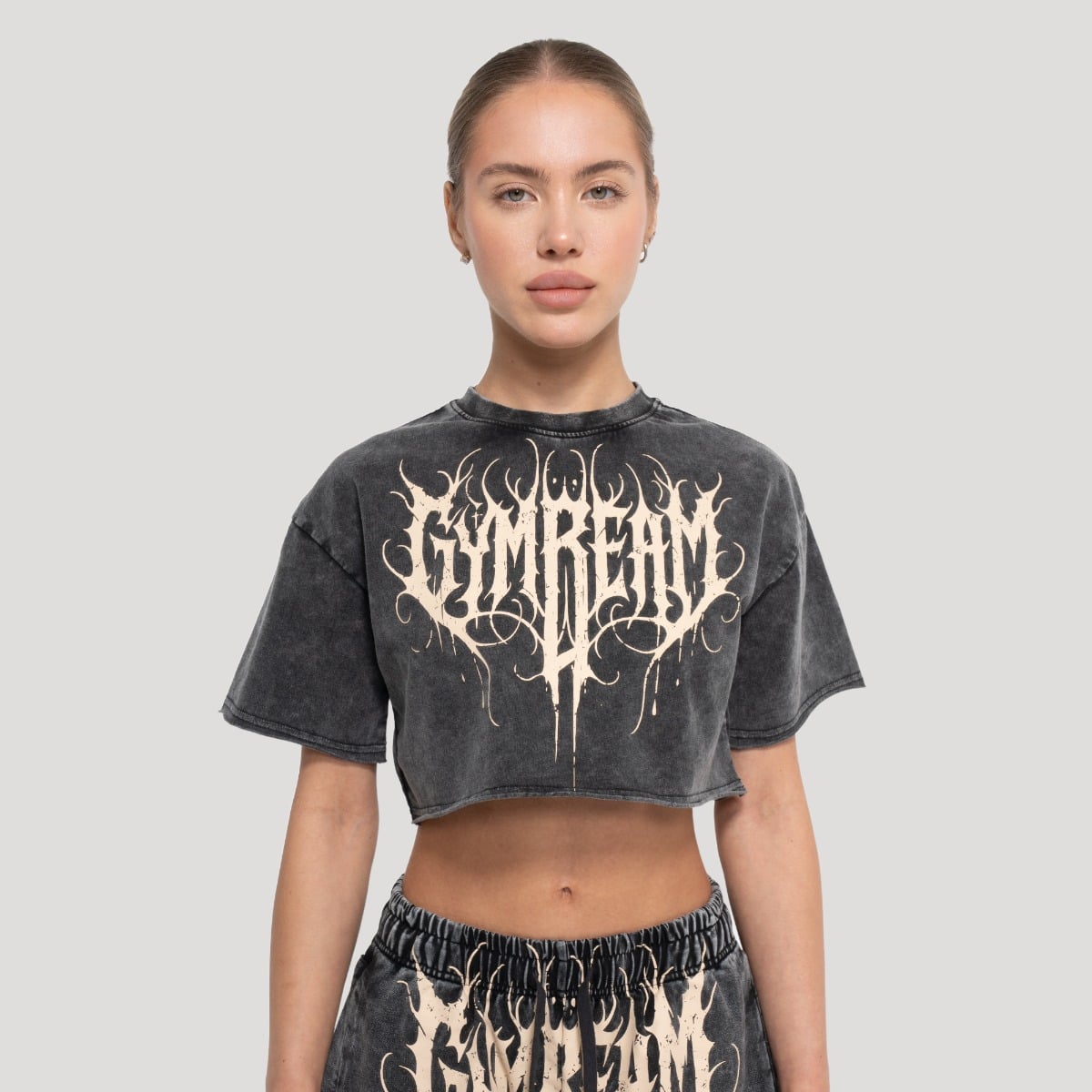 Crop Top Abyss Charcoal - GymBeam