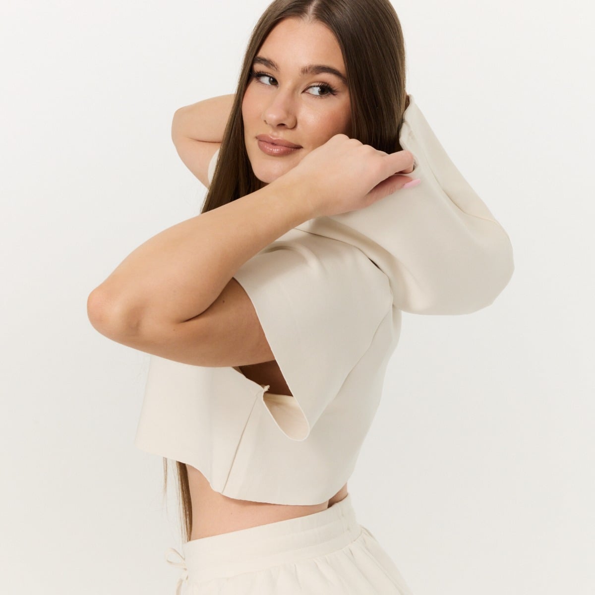 Felpa Cropped da Donna Relay Pearl - GymBeam