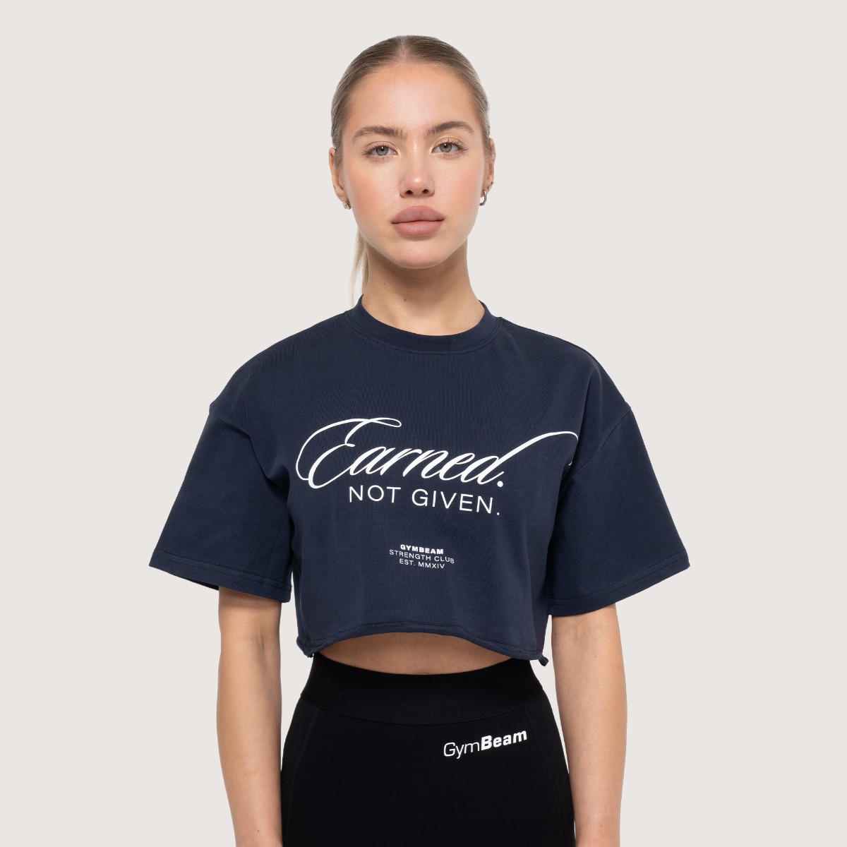 Crop Top da Donna Earned Midnight - GymBeam