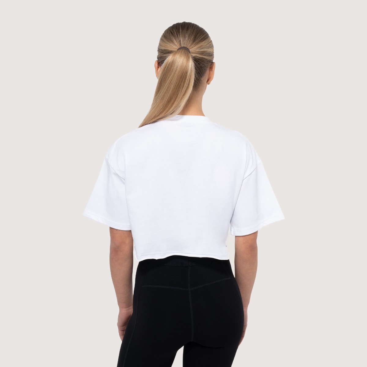 Crop Top da Donna Earned White - GymBeam