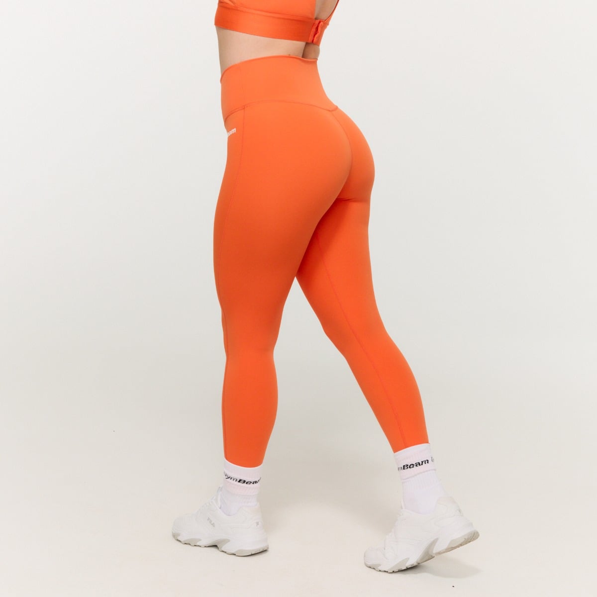 Leggings a Vita Alta da Donna Limitless Orange - GymBeam