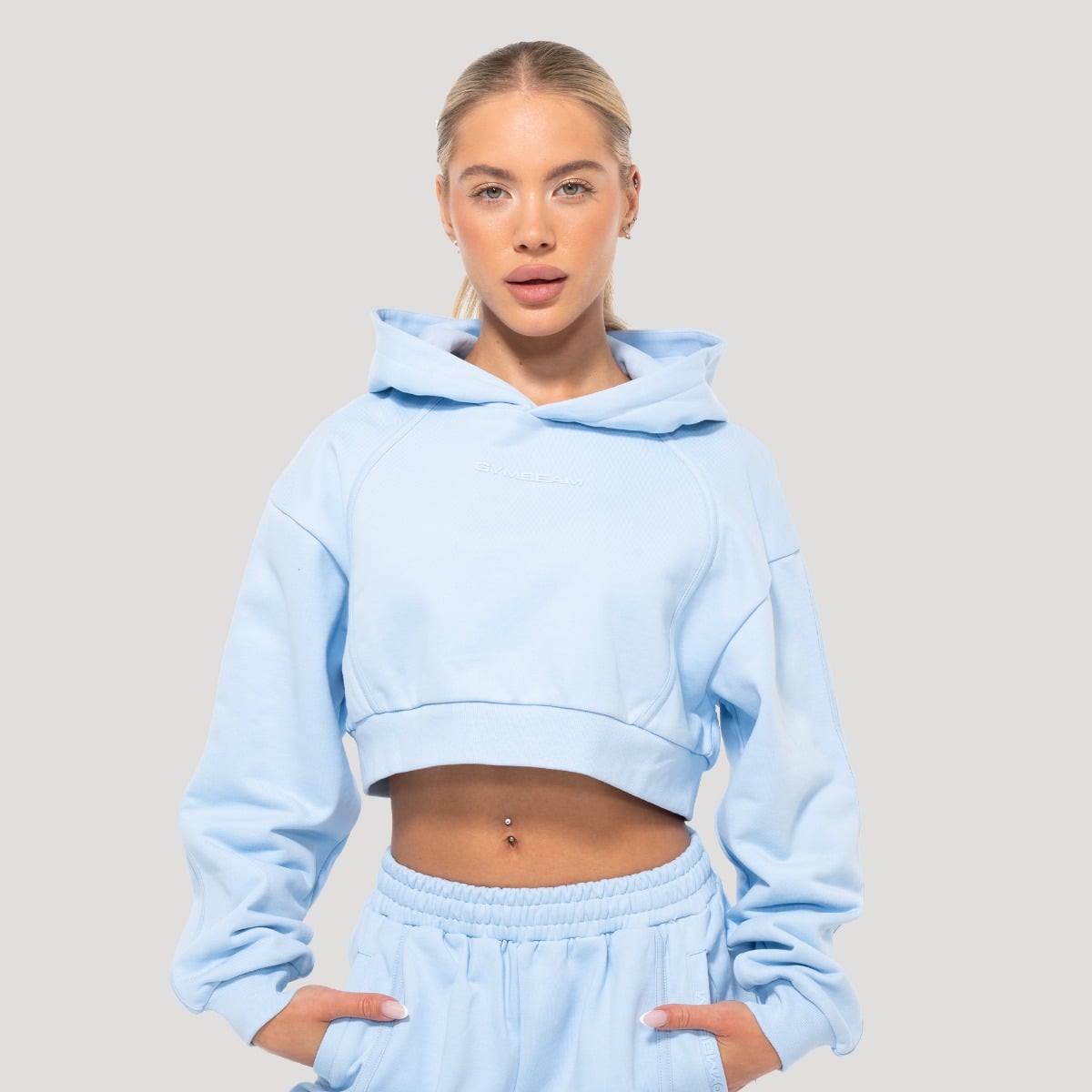 Felpa Cropped Mochi Blue - GymBeam