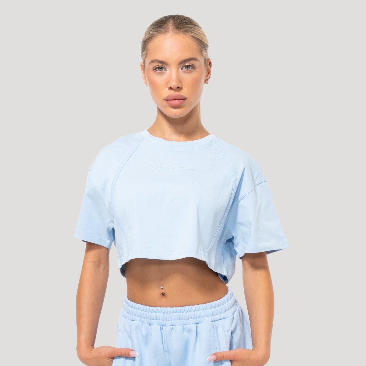 Maglietta Cropped Mochi Blue - GymBeam